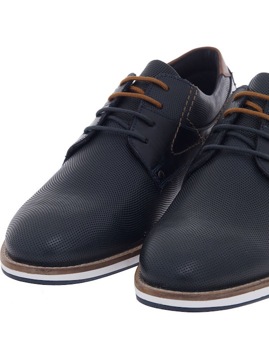 Men's Leather Casual Shoes Blue