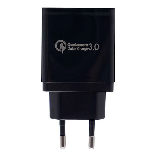 Kraft & Dele Charger Without Cable with 3 USB-A Ports Quick Charge 3.0 Blacks (KD-1239)