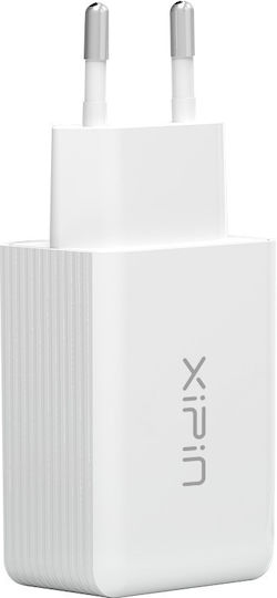 Xipin Φορτιστής Χωρίς Καλώδιο με Θύρα USB-A 20W Quick Charge 3.0 / SuperCharge Λευκός (EU-08)