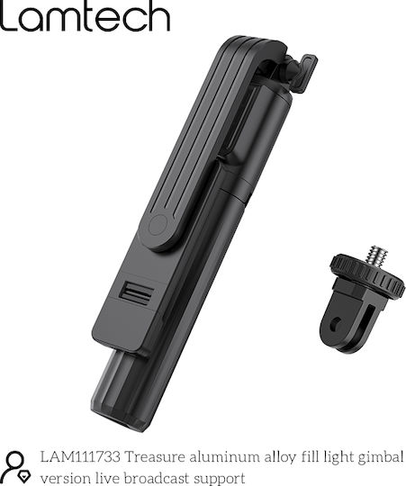 Lamtech 2in1 Selfie Stick Cell Phone Tripod Bluetooth With Black Lighting
