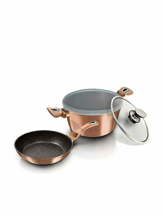Berlinger Haus Metallic Line Aluminum Cookware Set with Copper Interior Coating 2 Pieces