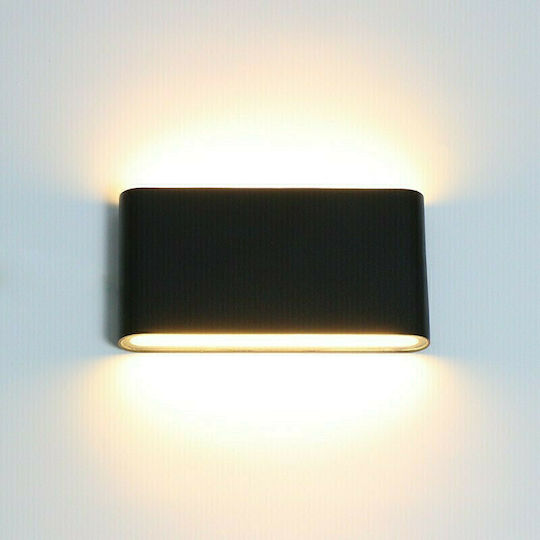 Atman Wandmontierte Außen-Deckenleuchte LED IP65 12W mit Warmweiß Licht Doppelstrahl 17x9εκ.