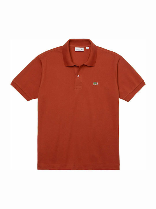 Lacoste Polo Μπλούζα Κοντομάνικη Καφέ