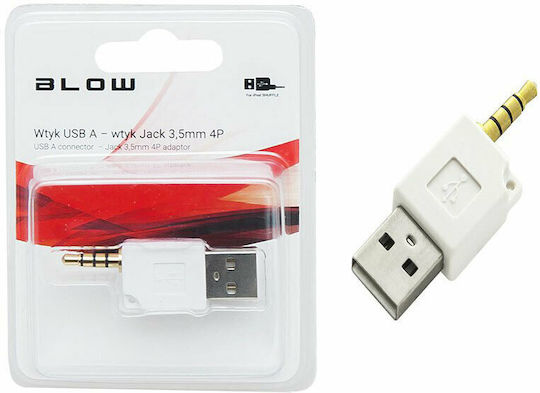 Blow Converter USB-A male to 3.5mm male White 1pcs DM-800