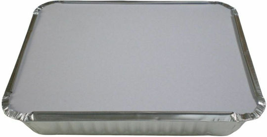 Tăvi din aluminiu de unică folosință Nr. 129 cu capac 10 buc