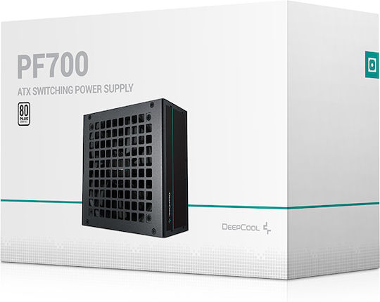 Deepcool PF700 700W Μαύρο Τροφοδοτικό Υπολογιστή Full Wired 80 Plus Standard