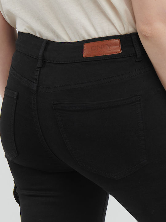 Reg Damen Stoff Cargo Hose Schwarz