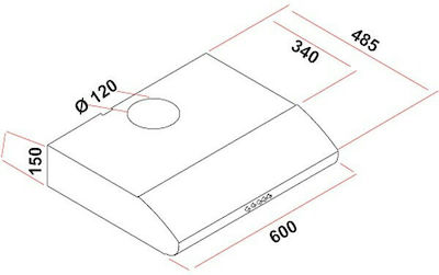 MultiHome MH-6672 Ελεύθερος Απορροφητήρας 60cm White