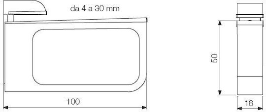 Heavy-Duty Metallic Shelf Brackets Silver 100x61mm 12400039