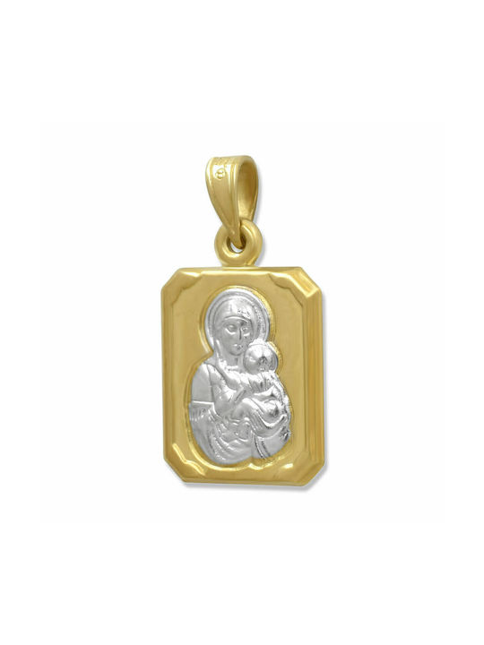 Two-tone Gold Amulet K9 Double-sided