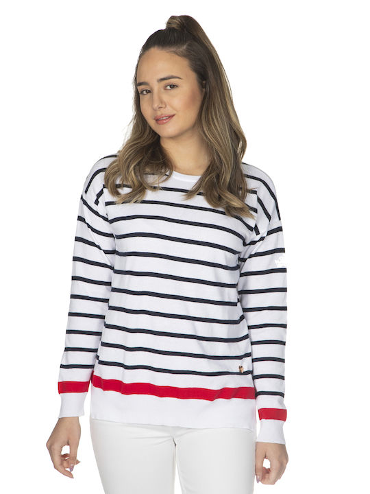 Striped blouse with organic cotton - White 2225R