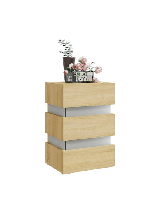 Wooden Bedside Table Sonoma 45x35x67cm