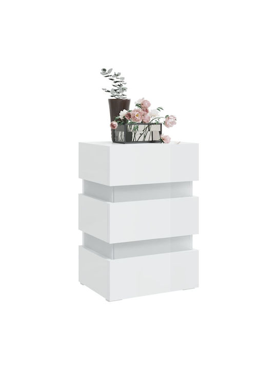 Nachttisch Glossy White 45x35x67cm