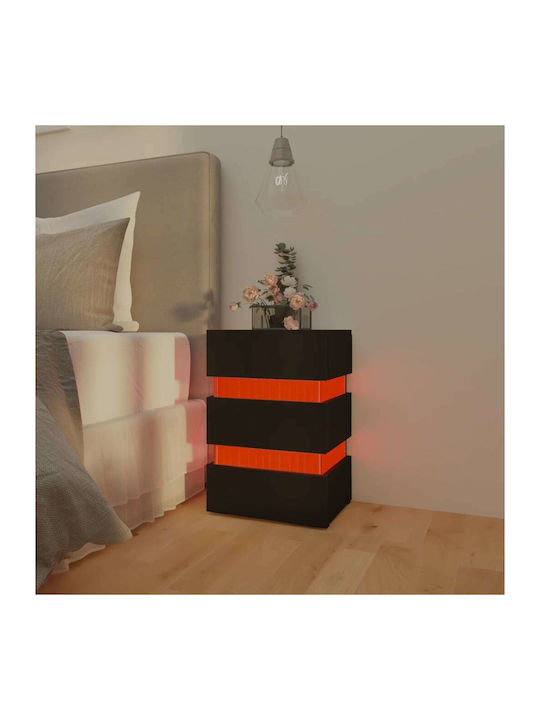 Noptieră Negru 45x35x67cm