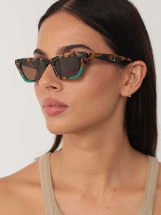 Oscar & Frank Fae Women's Sunglasses with Plastic Frame Tort Green