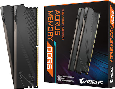 Gigabyte Aorus 32GB DDR5 RAM mit 2 Modulen (2x16GB) und Geschwindigkeit 5200 für Schreibtisch