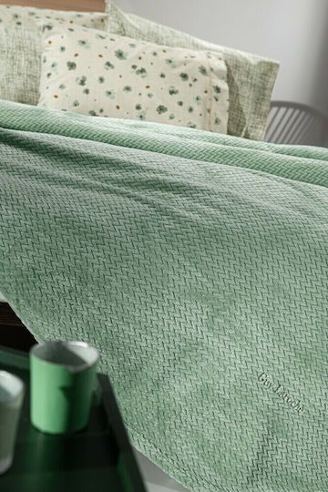 Guy Laroche Rombus Fleece Single Blanket 160x220cm Olive