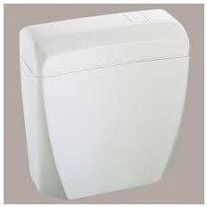Valsir Solea Wall Mounted Plastic Low Pressure Rectangular Toilet Flush Tank White