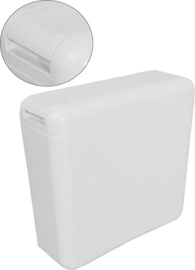Tema Wall Mounted Plastic Toilet Flush Rectangular High Pressure White