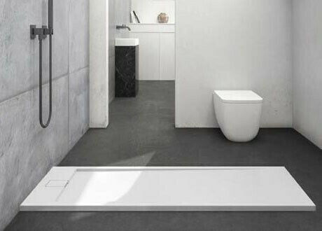Karag Rectangular Acrylic Shower White Roccia 140x80x2.3cm