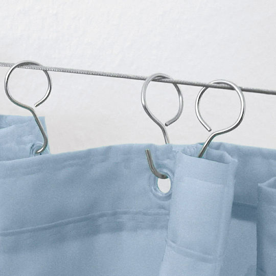 Kleine Wolke S Hooks 3309 Inele Metalice de Cortină de Baie Argintiu 12buc