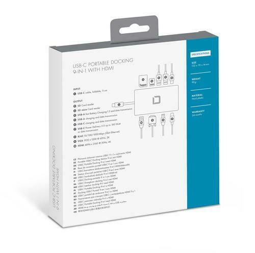 Dicota USB-C Docking Station με HDMI 4K PD Ethernet Λευκό (D31729)