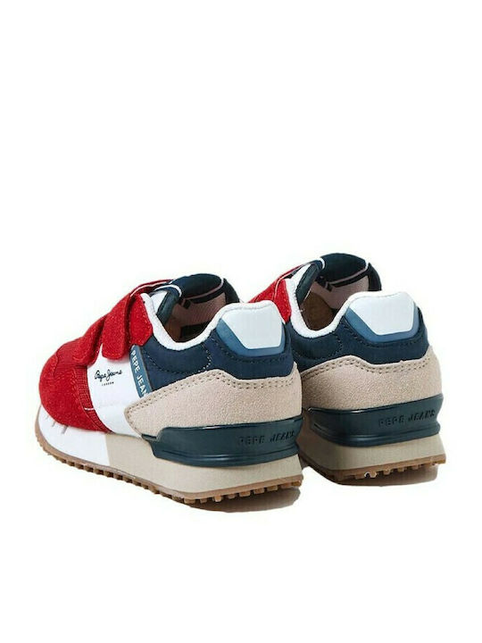 London One Παιδικά Sneakers με Σκρατς Κόκκινα