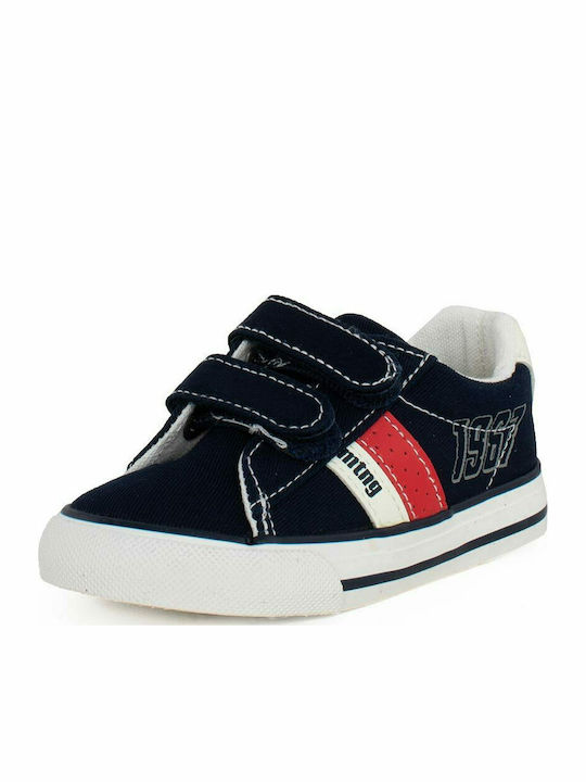 Παιδικά Sneakers με Σκρατς Navy Μπλε