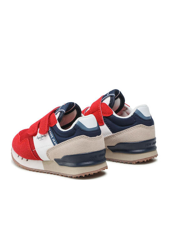 London One Παιδικά Sneakers με Σκρατς Κόκκινα