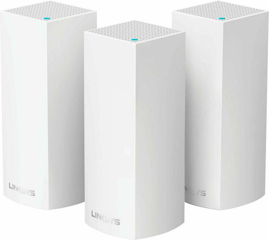 LinkSys Velop Intelligent Mesh WiFi System Access Point Wi‑Fi 5 Dual Band (2.4 & 5GHz) σε Διπλό Kit