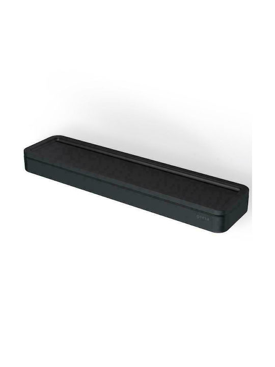 Geesa Frame Wall Mounted Bathroom Shelf Metallic 26x6.5x2.5cm Black Matt Black