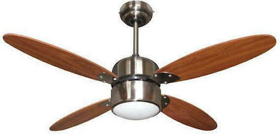 Primo MF42B-4W1L 18.318 800272 Ceiling Fan 105cm with Light Brown