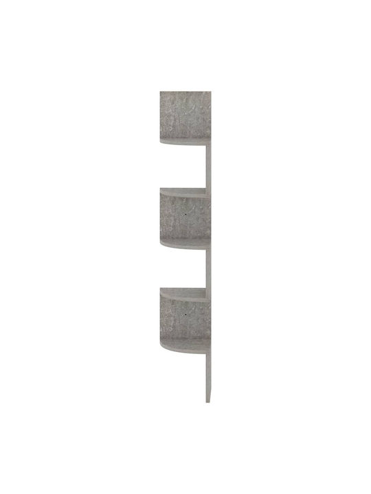 Eckregal Wand Grey Concrete 19x19x123cm