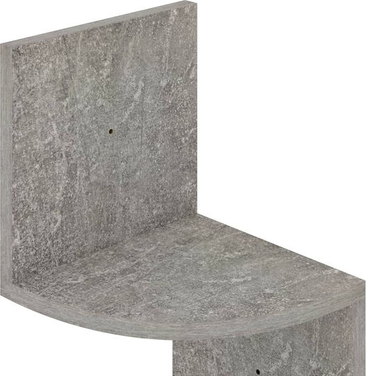 Γωνιακό Ράφι Γκρι Σκυροδέματος 19x19x123εκ.