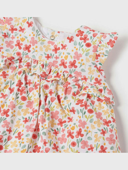 Children's Dress Sleeveless Floral Set with Accessories Multicolour