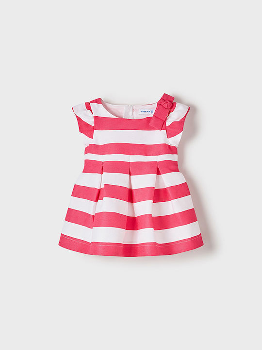 Mayoral Kids Dress Striped Sleeveless Fuchsia