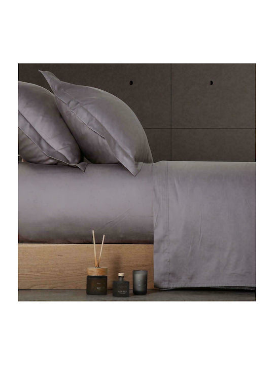 Nef-Nef Homeware Duvet Cover Set Cotton Queen with 2 Pillowcases 240x220 Elements 028897 Anthracite