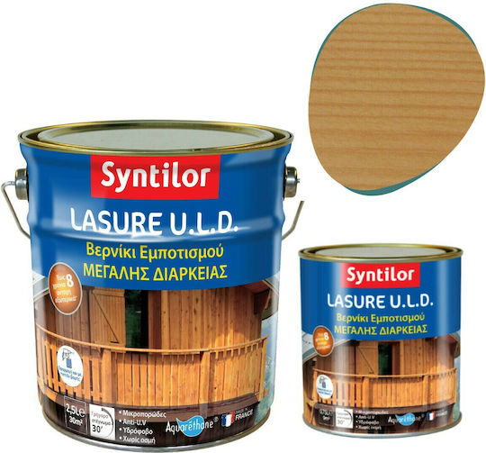 Syntilor Lasure Aquarethane ULD Βερνίκι Εμποτισμού Νερού Άχρωμο Σατινέ 750ml