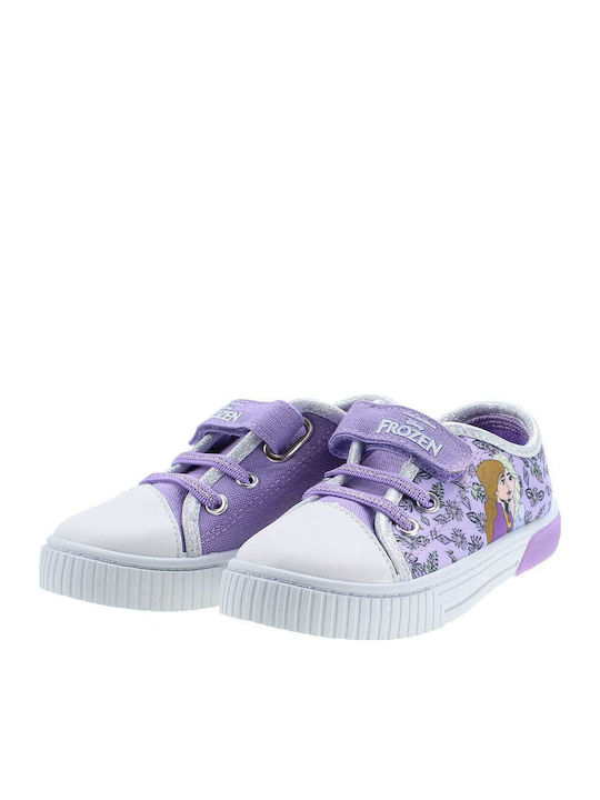 Frozen Kids Sneakers with Scratch & Lights Lilac