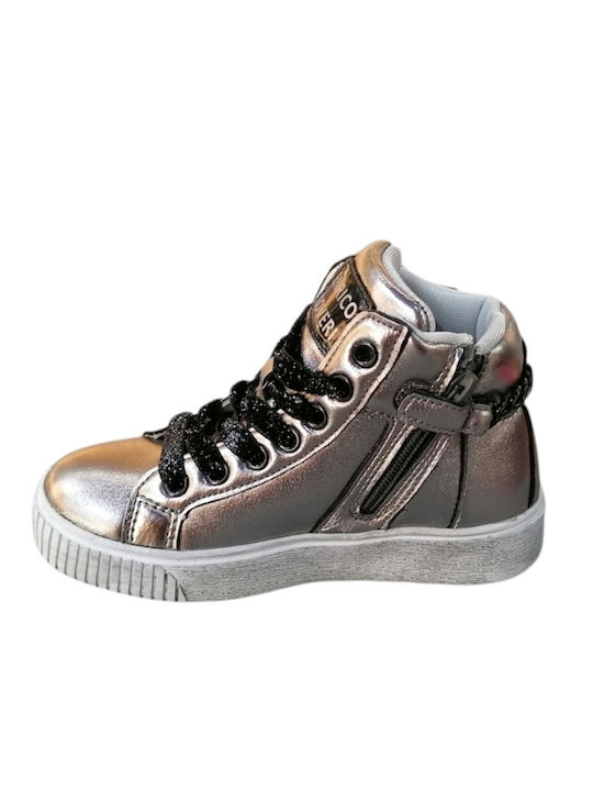 Παιδικά Sneakers High Ασημί