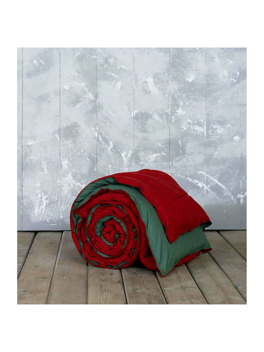 Nima Set Bettbezug Über-Doppelbett mit 2 Kissenbezügen 220x240 Abalone 26922 Red - Green