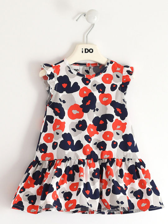 iDO Kids Dress Floral Sleeveless Red