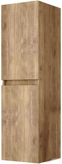 Drop Luxus Στήλη Μπάνιου Τοίχου Μ34xΒ34xΥ118cm Φυσικό Ξύλο