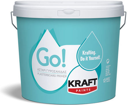 Kraft Go Αστάρι Λευκό Κατάλληλο για Γυψοσανίδα / Δομικά Υλικά 3lt