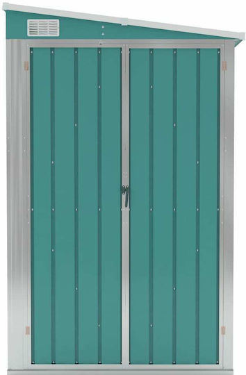 Metallic Garden Shed Galvanized Green with Air Vents M1.18xW2.88xH1.78m