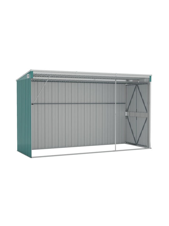 Metallisches Gartenhaus Galvanisiert Grüne mit Lüftungsschlitzen M1.18xP2.88xH1.78m