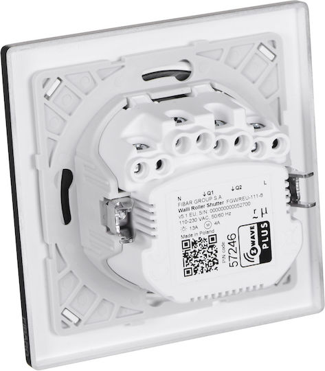 Fibaro Walli Încastrat Comutator Rotativ Obturator rulou cu Cadru Negru