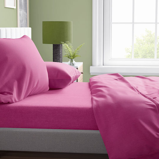 Dimcol Husă de Pilotă Bumbac Single 160x240 Solid Fuchsia