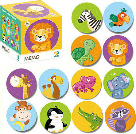 Board Game Άγρια Ζώα - Μίνι Παιχνίδι Μνήμης for 1 Player 3+ Years Old (EN) Dodo