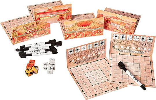 Board Game Railroad Ink: Blazing Red Edition for 1-6 Players 8+ Years Old (EN) Horrible Games